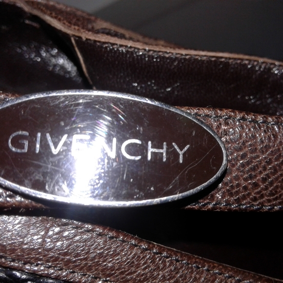 GIVENCHY brown leather 3" heels. Size 37.5. - Picture 4 of 5